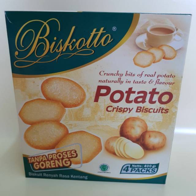 [HALAL] Biskotto Potato Crispy Biscuits Seaweed / Original 400gr Biskuit Kentang Rumput Laut