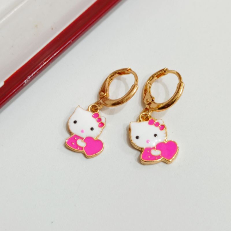 anting anak motif hello kitty