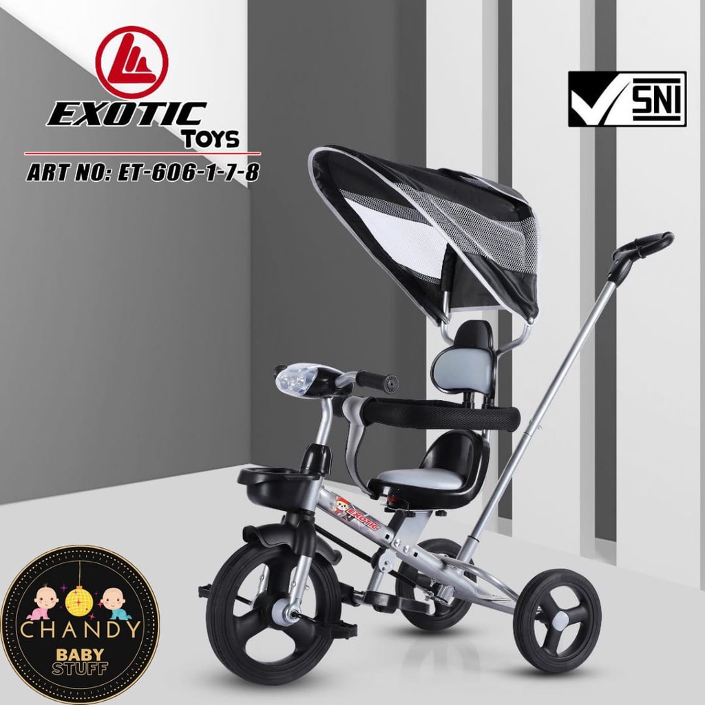 SEPEDA ANAK RODA TIGA TRICYCLE EXOTIC ET 606-1-7-8