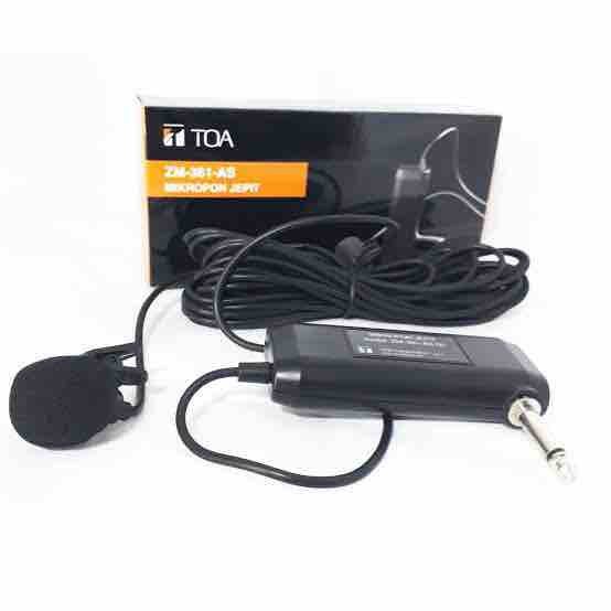 Toa ZM-361 Mic Jepit Mic Clip on Mik kancing mikropon kabel-original resmi