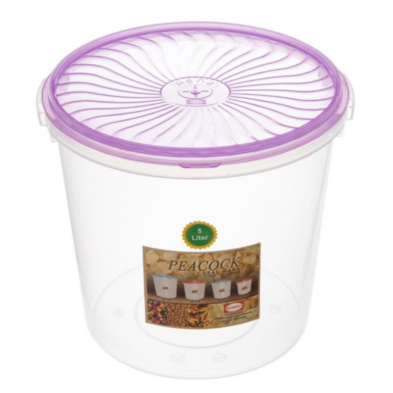 Toples Kerupuk 5 Liter Shinpo 605 / Aquarium Es Buah / Toples Es Buah / Rice Box / Tempat Beras
