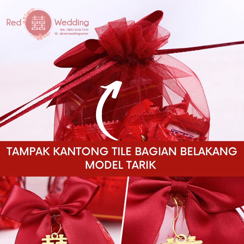 [KANTONG TILE MAROON] PAKET HANDUK Pastel / Handuk Merah Souvenir Pernikahan Wedding / Teapai / Sangjit - MOHON BACA DESKRIPSI