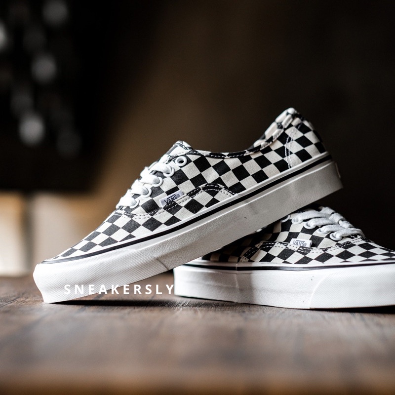 Vans Authentic DX Anaheim Factory Checkerboard Black White | Sepatu Vans Original 100%