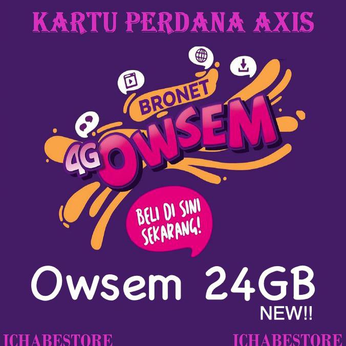 Best Seller AXIS Kartu Perdana 24GB Internet 12GB OWSEM bonus 12gb Murah