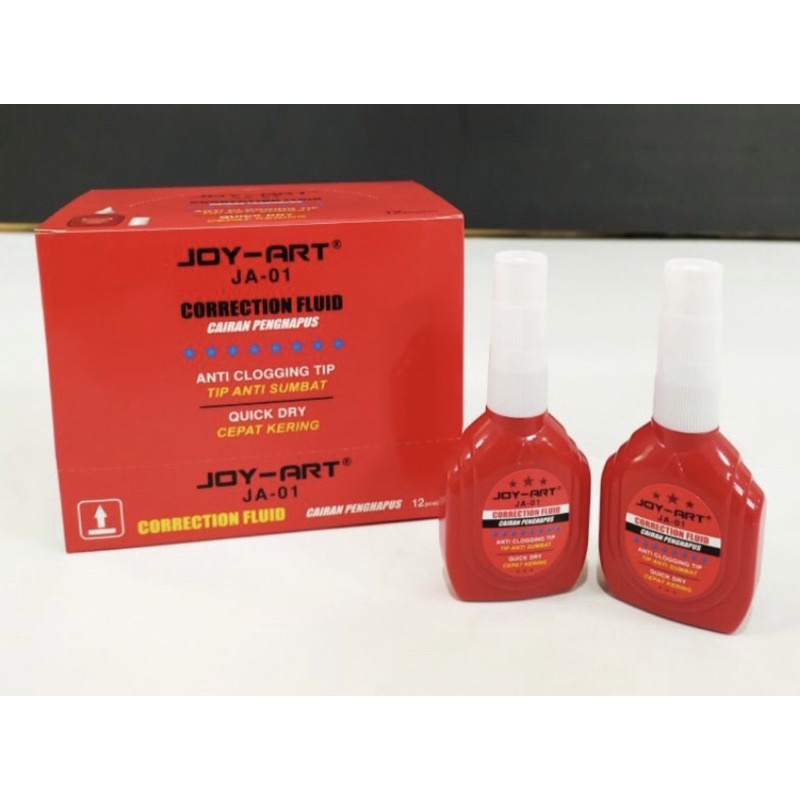 

CORRECTION FLUID MEREK JOYART / TIPE X CAIR / STIPO CAIR MEREK JOYART JA-01 ( ISI 6 BIJI )
