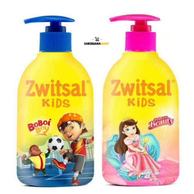 Zwitsal Kids Bubble Bath Boboiboy / Princess 280ml Active Blue / Beauty Pink Sabun Mandi Anak