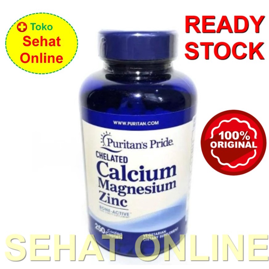 Puritan Pride Chelated Calcium Mag Zinc 250 tabs - Peninggi Badan