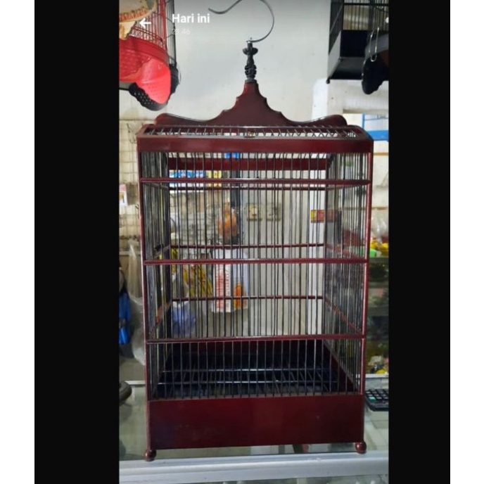 sangkar kotak replika super no 1 2 3 coklat