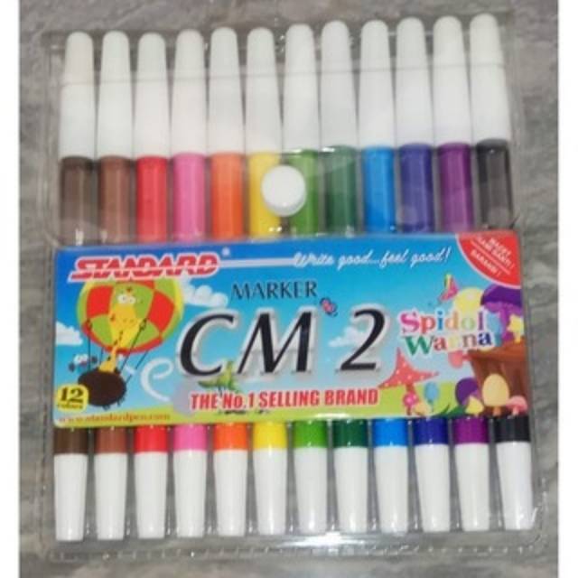 

Spidol Warna Standard 12 Warna CM-2 Coloring Marker