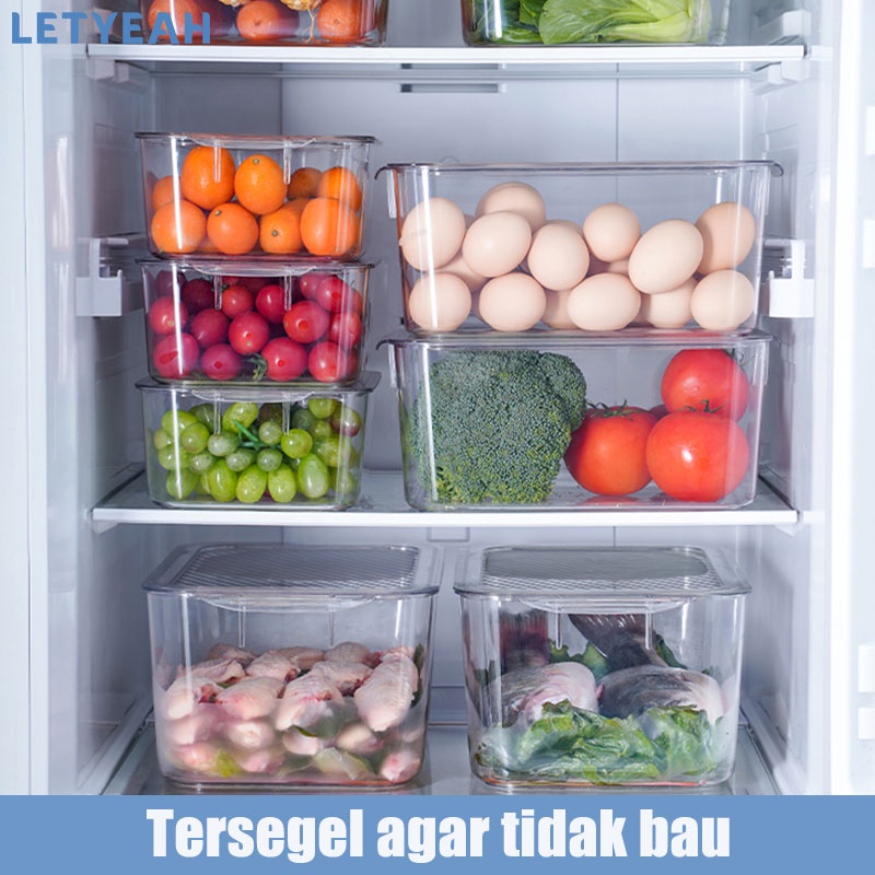 letyeah Kotak kontainer makanan kulkas / food storage box kotak Penyimpanan dengan tutup