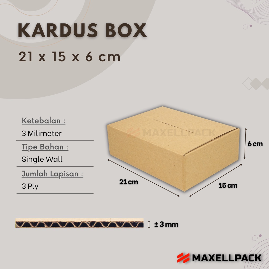 

Kardus Karton Box 21x15x6 CM Dus Polos Packing Packaging