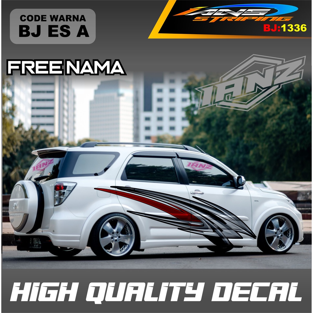 DECAL STIKER MOBIL INNOVA TERBARU / STICKER DECAL MOBIL RACING KEREN / STIKER MOBIL AVANZA XENIA PAJERO