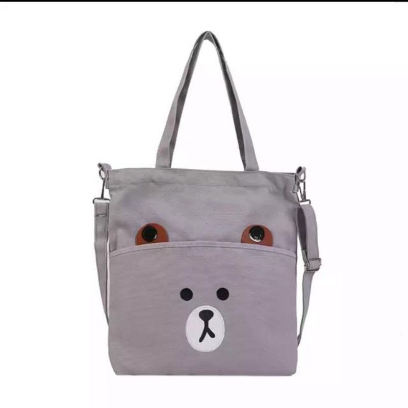 TOTE BAG BERUANG-FOMO-TOTEBAG MURAH-TEDDY