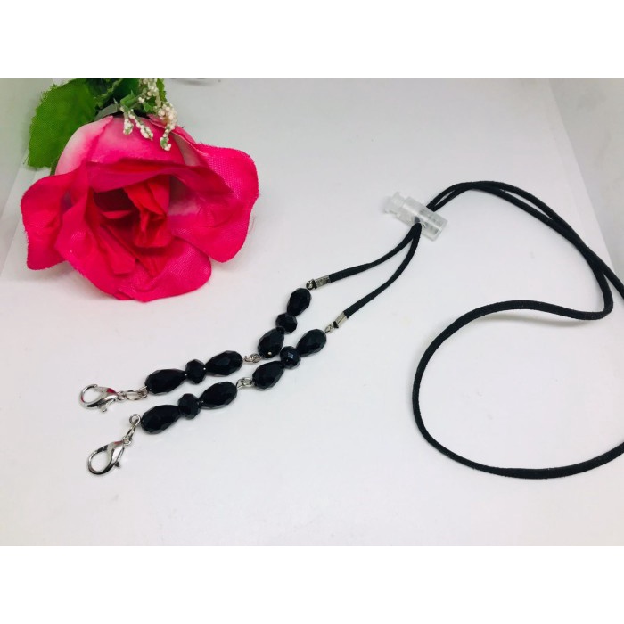 

Eklusif Strap Kalung Lanyard Tali Konektor Pengait Masker 2 In 1 Kristal Sale!!!