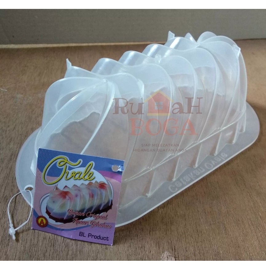 CETAKAN Loyang Kue Puding Pudding Agar Ager Agar2 Jelly Jelli Jeli Jely OVALE Oval Plastik