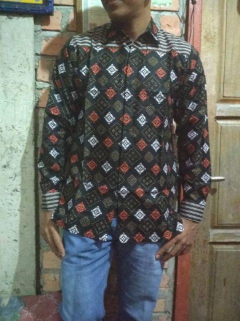 Kemeja Batik Pria Sopal Hitam