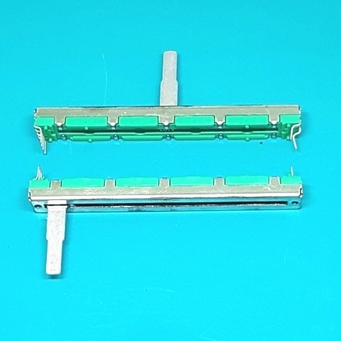 A10K Stereo Slide Potentio 75mm. Potensio Geser 75mm Stereo A10K