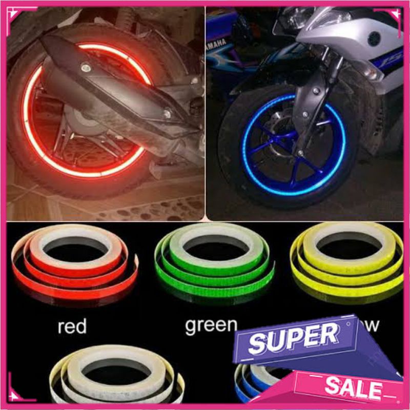 Jual Lis Velg List Pelek Reflective Cm Lis Pelk Shock Shockbeaker Lis