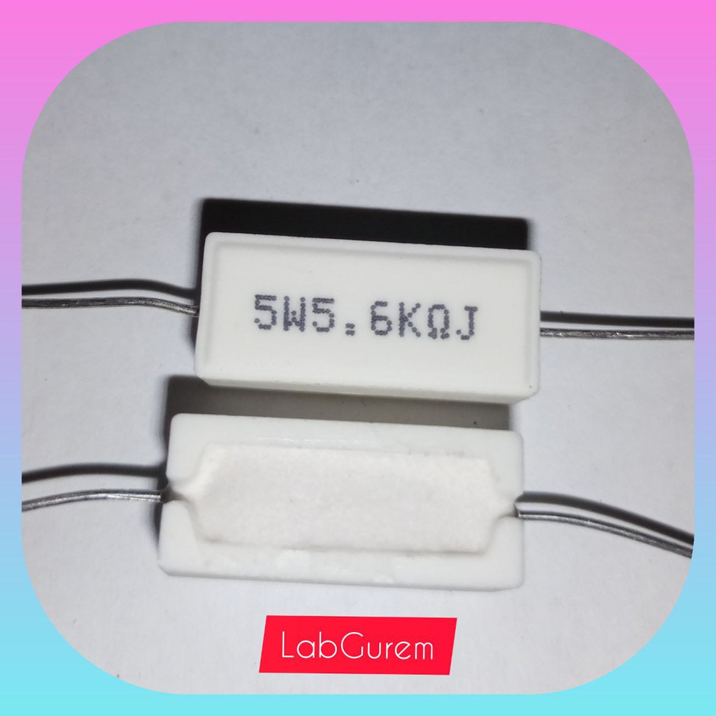 RESISTOR KAPUR 5W 5K6 0.5 OHM 0.22 OHM 10 OHM 6K8 4K7 4,7 0.33 5W