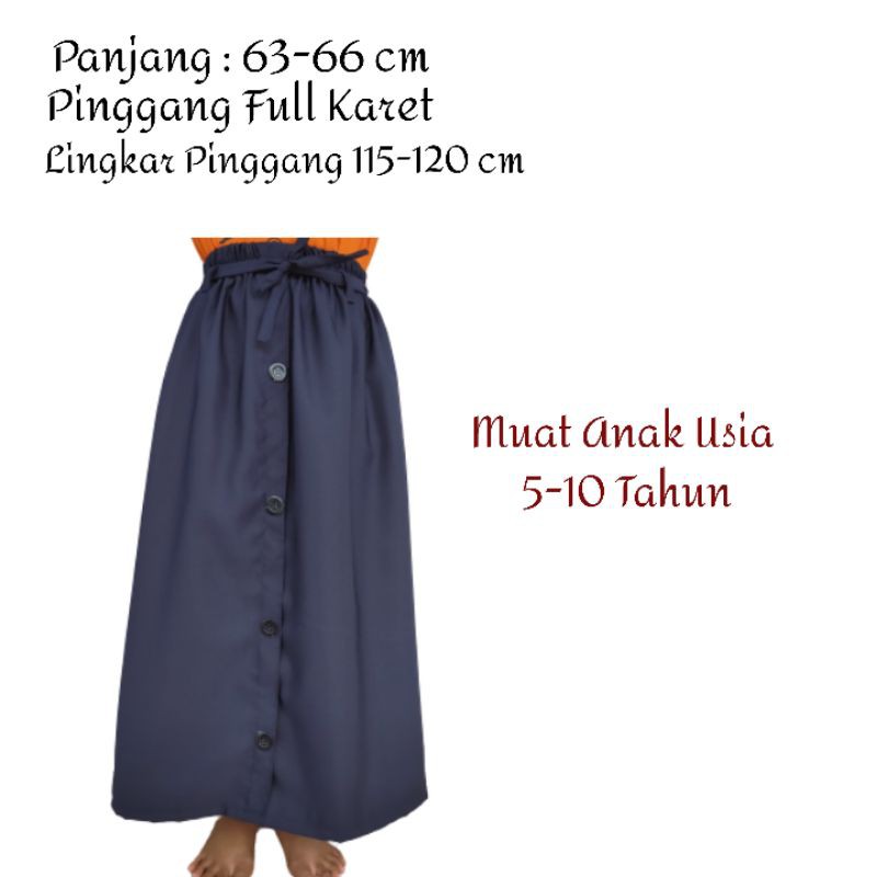 ROK PANJANG ANAK 4-8THN || ROK ANAK KANCING