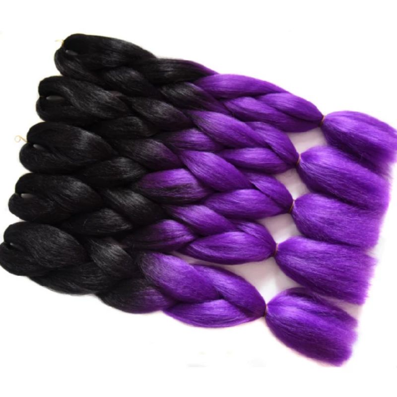 Wig / Rambut kepang jumbo / Extension Rambut Kepang Sintetis Model Afrika Warna Ombre