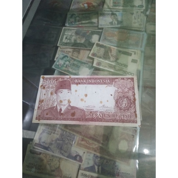 uang soekarno 100 rupiah 1960 asli apa adanya