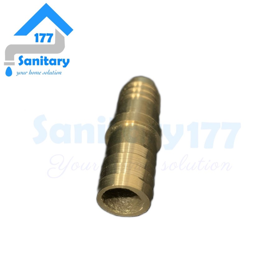 Sambungan Selang air Kuningan 1/2inch 5/8inch-Fitting Nepel Double Hose Connector Selang ukuran 1/2&quot; 5/8&quot;