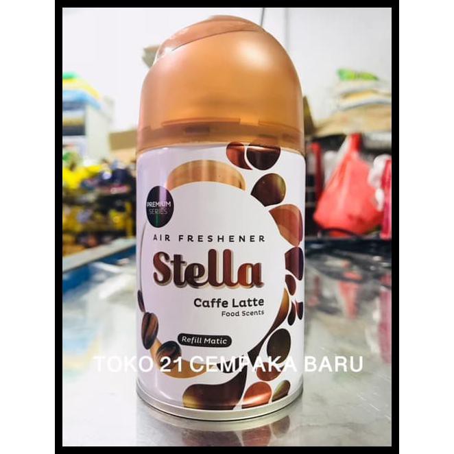 Stella Refill Matic CAFFE LATTE 1 KALENG Pengharum Ruangan Kopi Coffee
