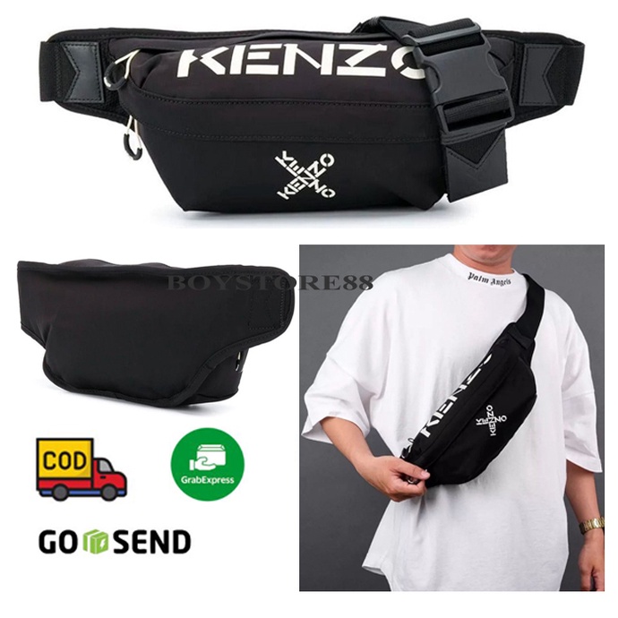 [9.9 SUPER SALE] WAISTBAG KENZO CROSSBLACK TAS SELEMPANG TAS DADA FULLSET