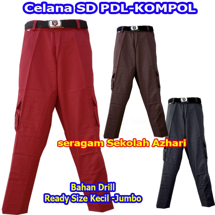 CELANA PDL MERAH SEKOLAH SD-CELANA SEKOLAH SD PDL MERAH-CELANA SD PDL-SERAGAM SEKOLAH SD LAKI LAKI-S