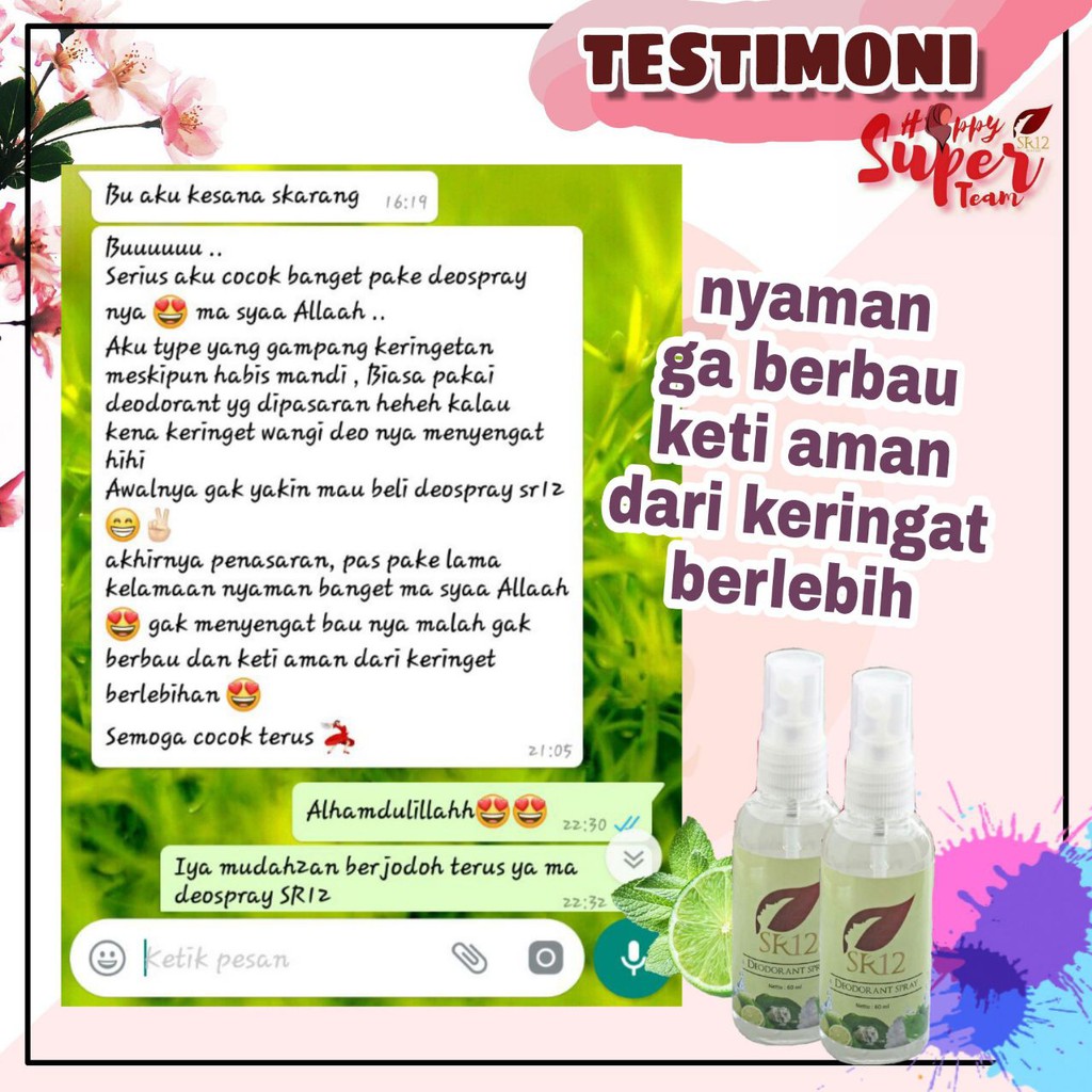 AMPUH! DEODORANT SPRAY SR12 Obat Penghilang Bau Kaki Ketiak Basah Keringat Badan Herbal Permanen-5