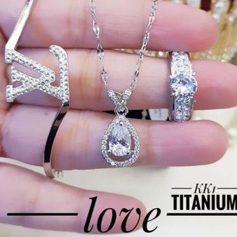 TiTanium set perhiasan wanita QA62