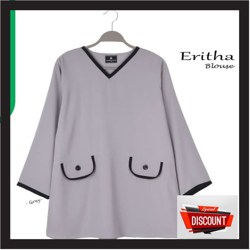 Blus Wanita Lengan Panjang dengan Bahan Linen dan Hiasan Pita Bergaya Korea