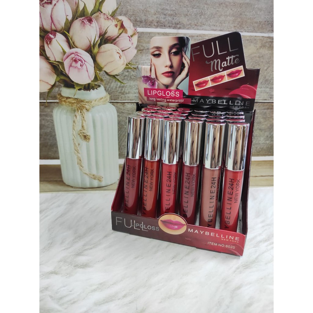 ( 6 PCS ) LIPGLOSS MAYBELLINE COLOUR NUDE TUTUP SILVER BULAT 6020