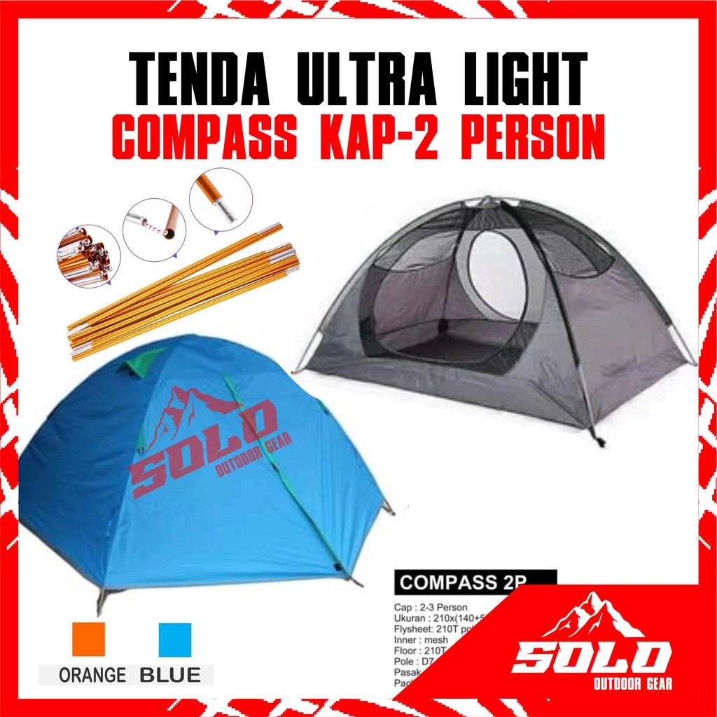 tenda camping ultralight compass 2p