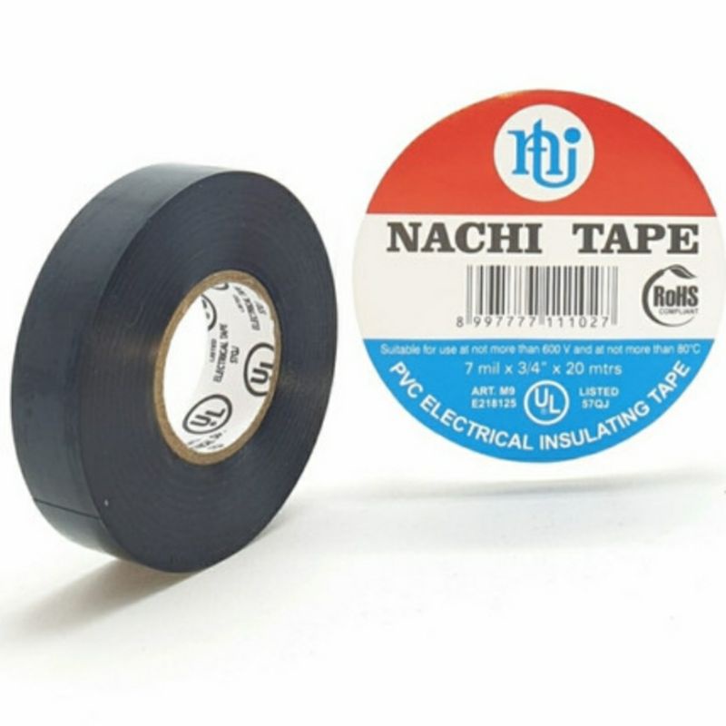 

Isolasi kabel PVC Nachi - PVC Electrical Insulating Tape Isolasi Hitam Listrik