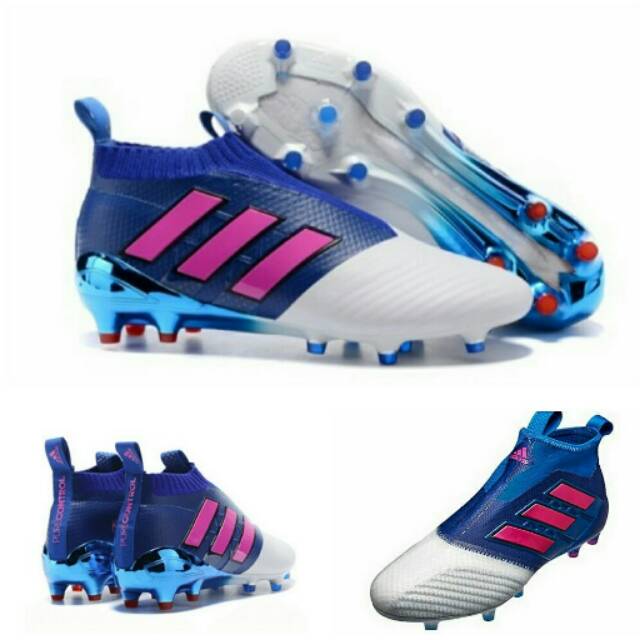 pink blue and white adidas