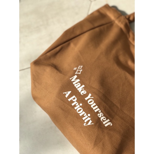 Balo Canvas Tote Bag Resleting Kantong Sablon - Cabiciks