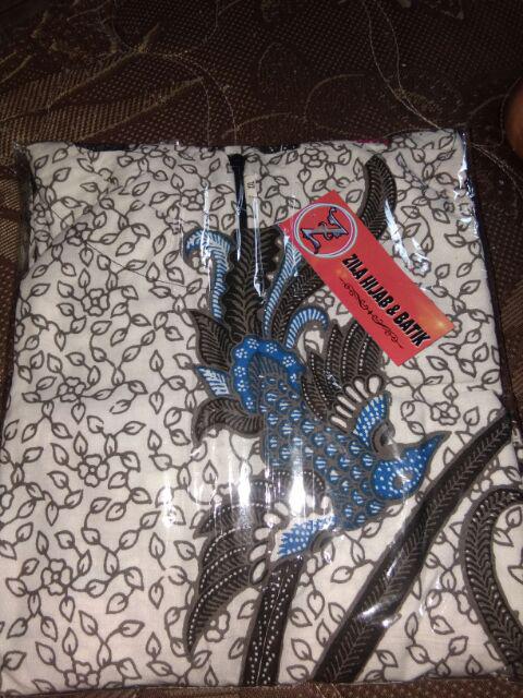 Aserehe Zigzag Tunik Jumbo Batik Mataraman Sogan Camaline Seragam Kantor Kerja