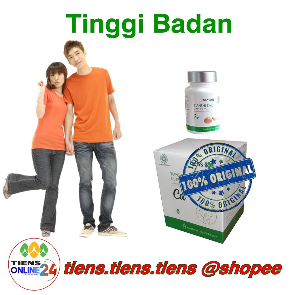 TIENS TINGGI BADAN PAKET 1 KALSIUM DAN 1 ZINC ASLI ORI