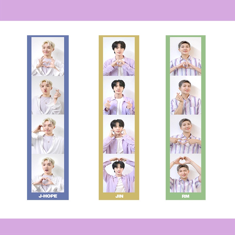 7pcs / set Pembatas Buku Desain KPOP BTS PTD 4 Grid