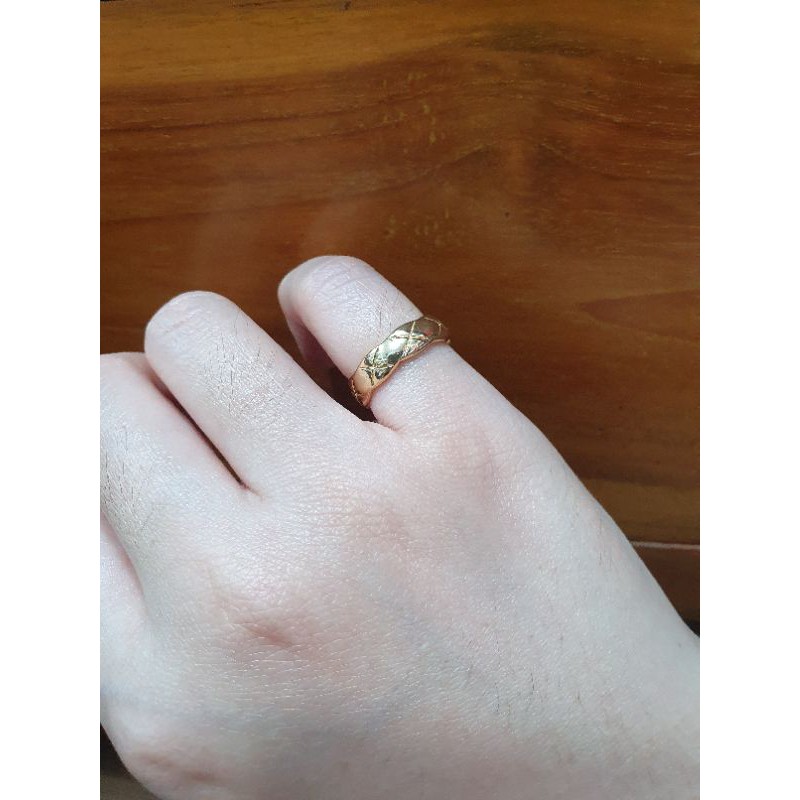 Cincin Chanel Coco Crush Classic Warna Gold Simple Minimalist / COCO RING