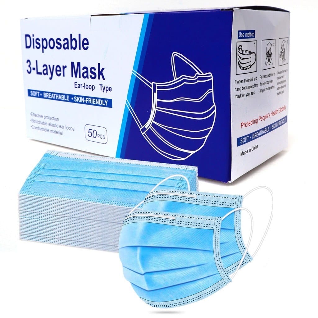 (FY) MASKER HIJAB MASKER Earloop 3PLY DISPOSABLE FACE MASK 3 PLY