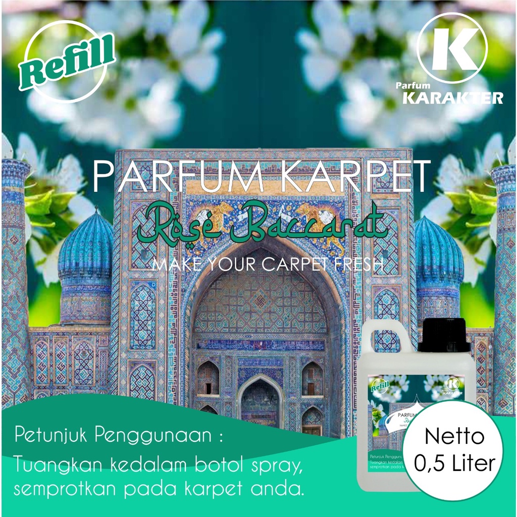 Parfum Karpet Aroma Rose Baccarat | Pewangi Karpet Wangi Tahan Lama | Ukuran 0.5 L | Bisa Cod | Terlaris