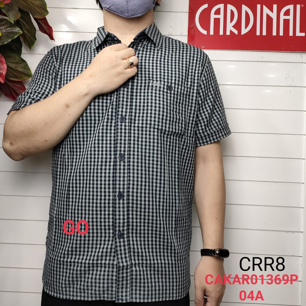 gos CRR CARDINAL KEMEJA CASUAL Hem Pria Baju Cowok Pakaian Pria Lengan Pendek