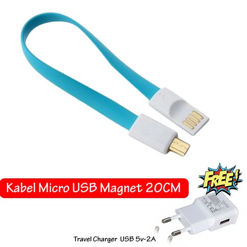 Trend-PAKET BUNDLING Universal Kabel iPhone Lightning Magnet 20cm Plus TRAVEL CHARGER SAMSUNG 5V-2A