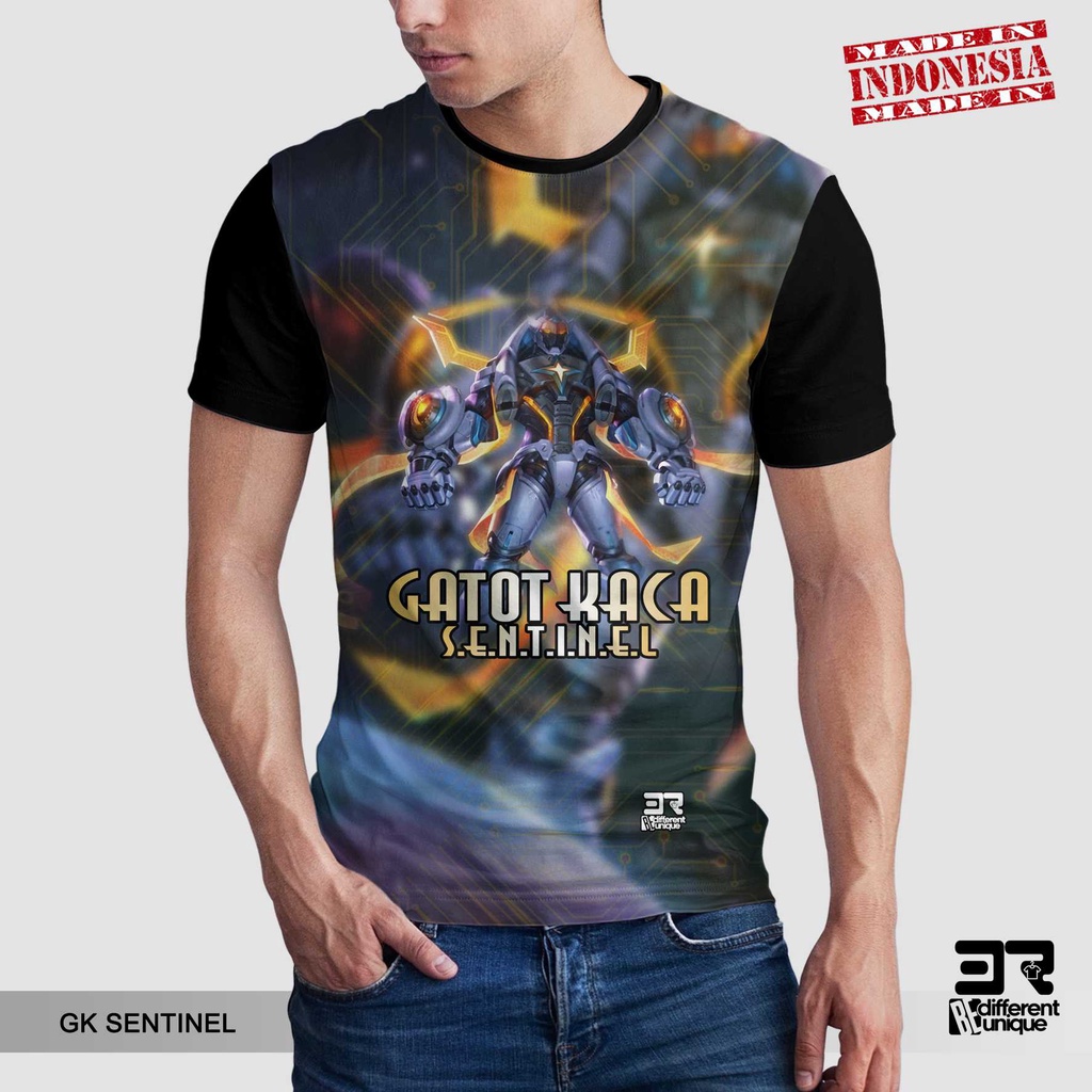 [ COD ] KAOS PRINTING GAMBAR GAME MOBILE LEGEND GATOT KACA SENTINEL  - BAJU DISTRO ORIGINAL GAMBAR M