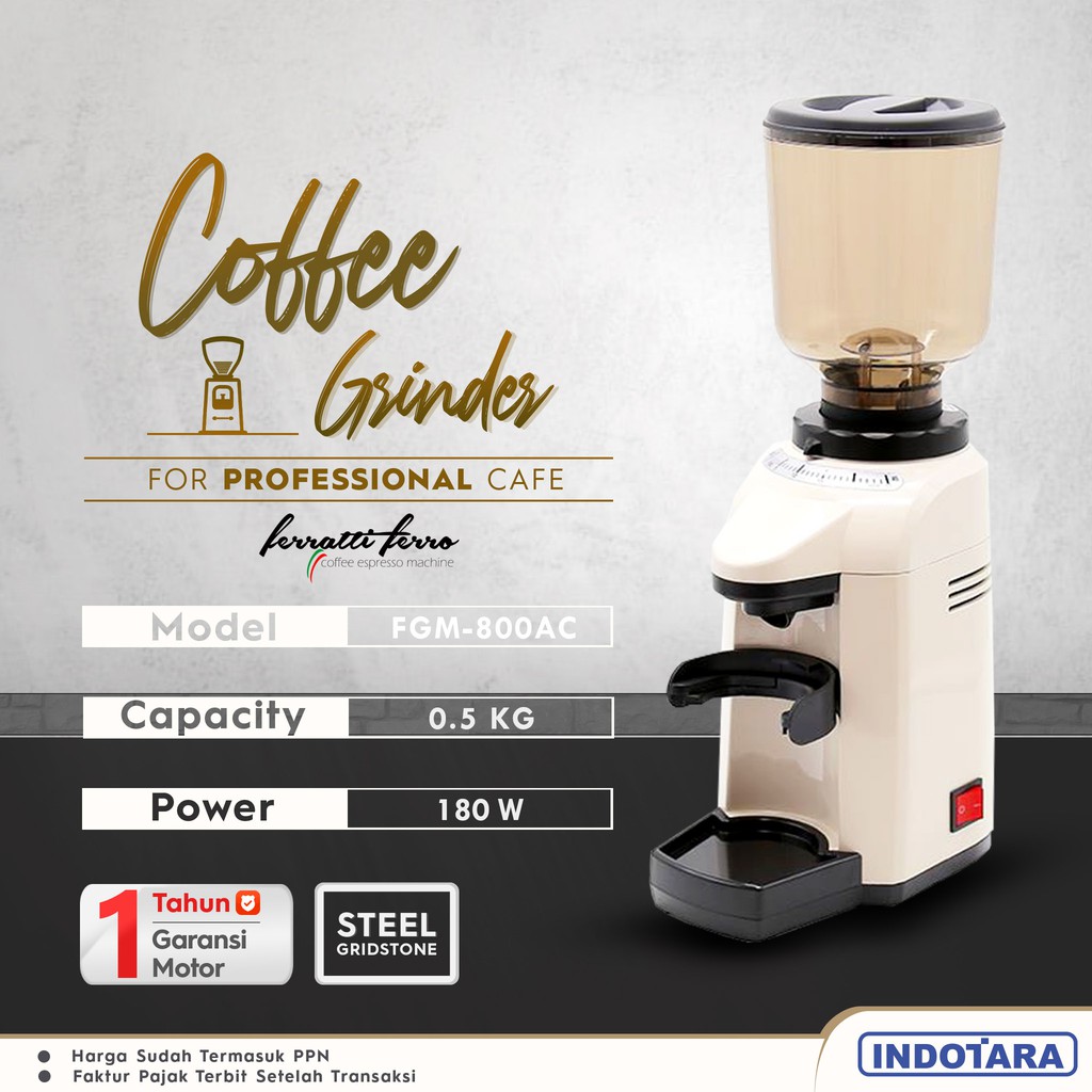 Coffee Grinder Machine  Alat Penggiling Kopi Ferratti Ferro FGM800AC