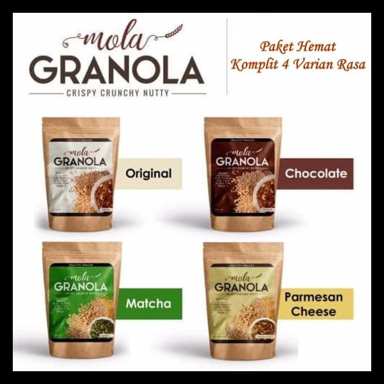 

Promo Mola Granola Peket Hemat Komplit 4 Varian100% Asli Produksi Terbaru