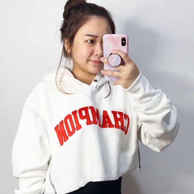 crop hoodie shopee